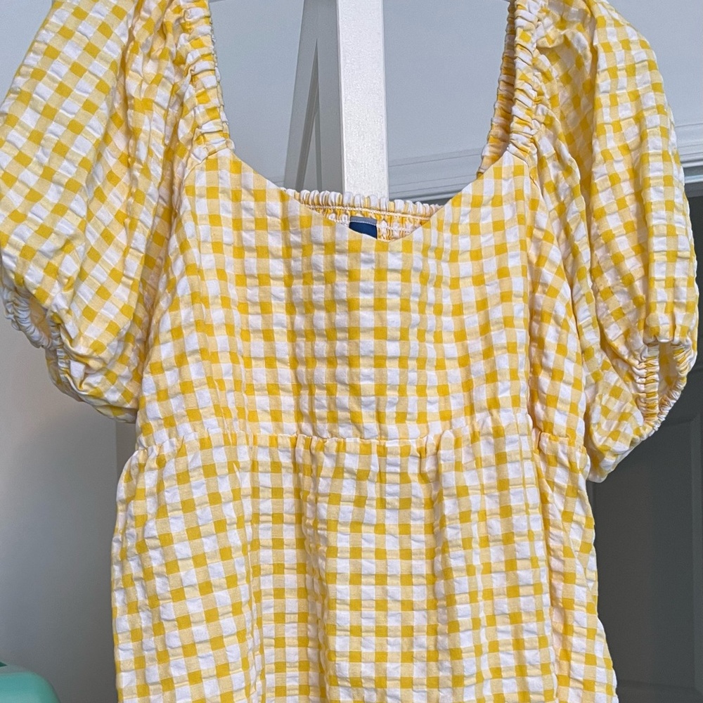 Old Navy Yellow Gingham Dress (with pockets)
